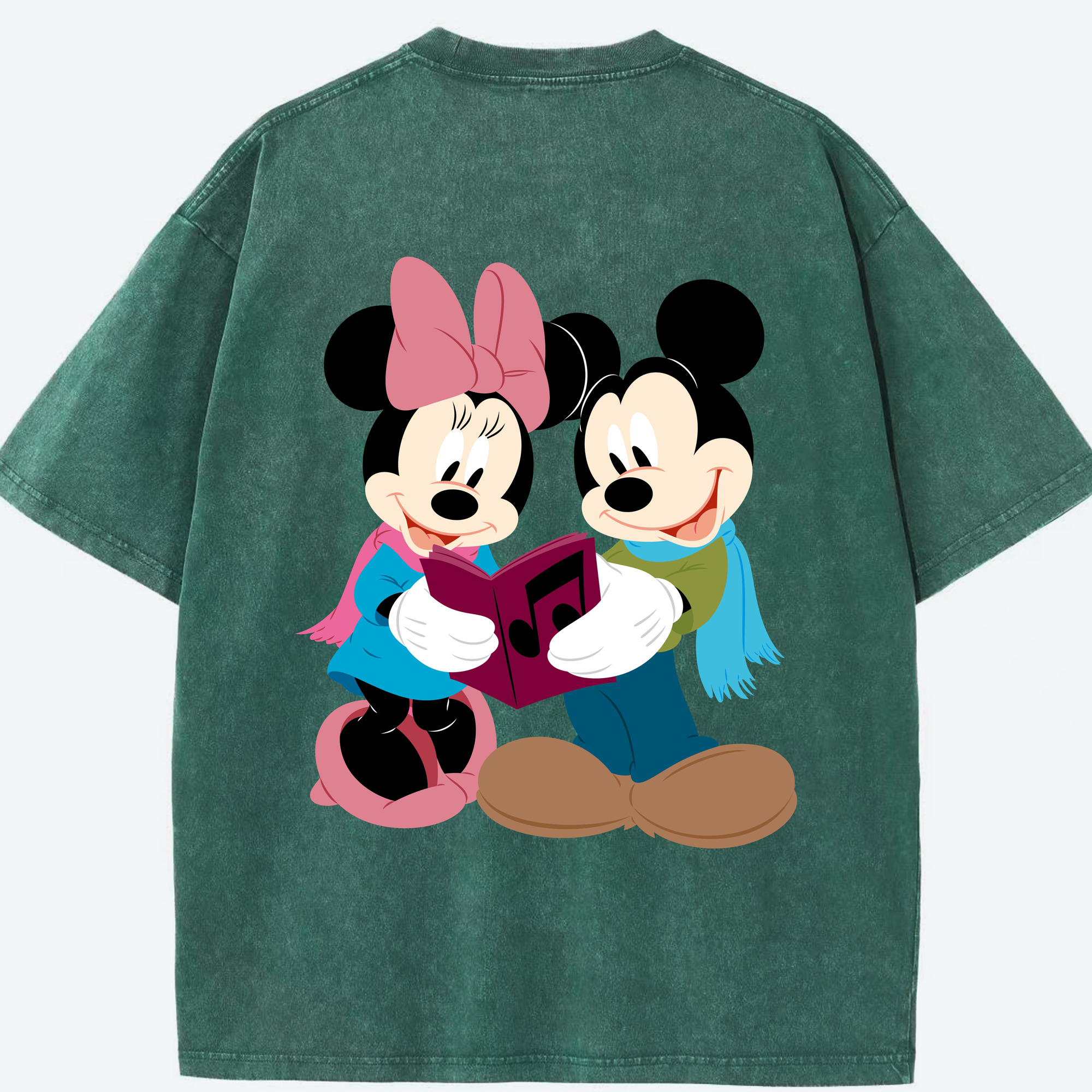 （画像用） ミッキーマウス Mickey Mouse 綿100% ヴィンテージ風 半袖Tシャツ（背面プリント）